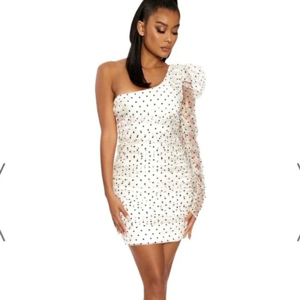 White Polka-dot Dress